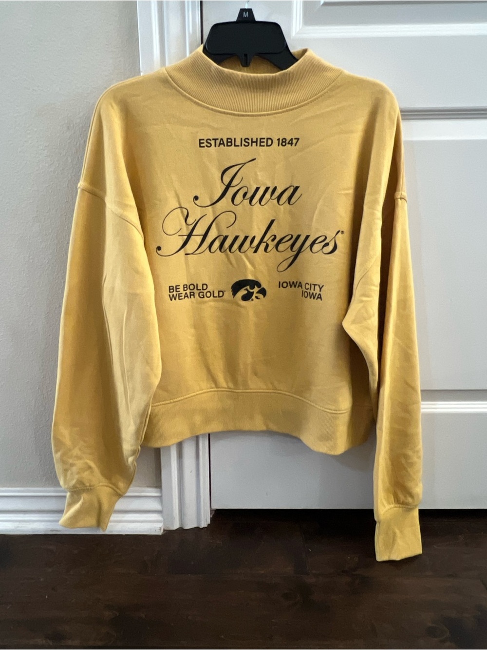 Iowa Hawkeyes Gold Cowl Neck Sweatshirt